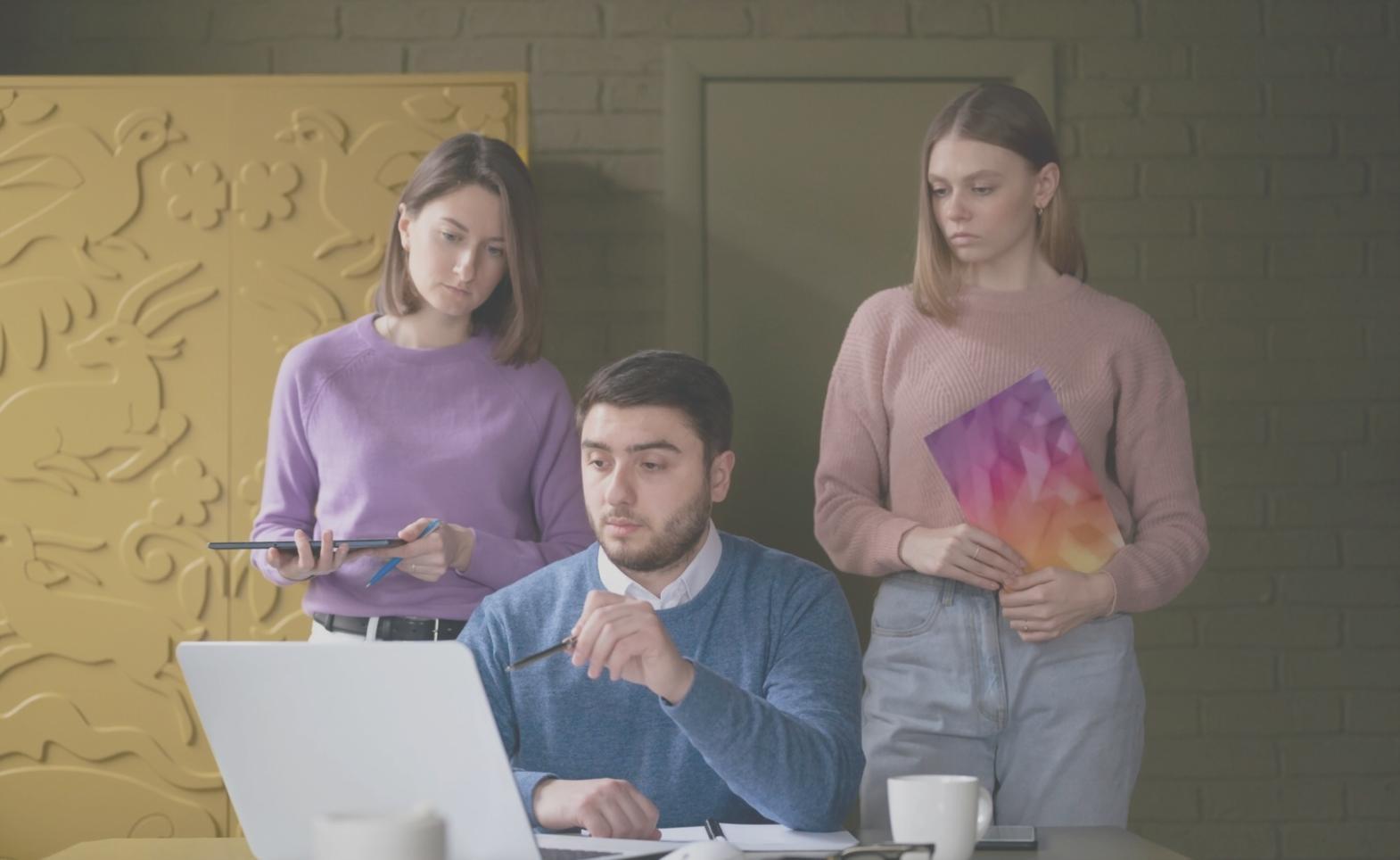 Professional team analyzing complex financial models and investment strategies